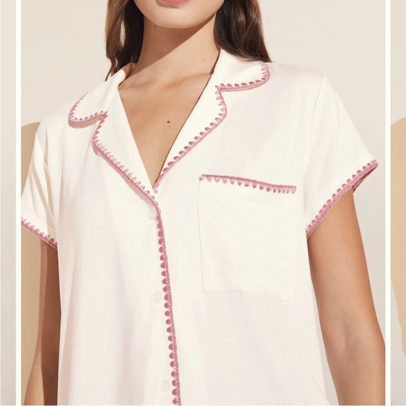 Eberjey Frida Tencel Modal Shortie Short PJ Set - Picture 2 of 6